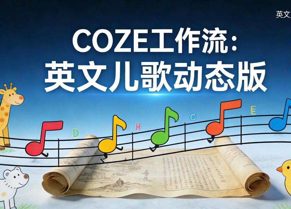COZE工作流：英文儿歌动态版