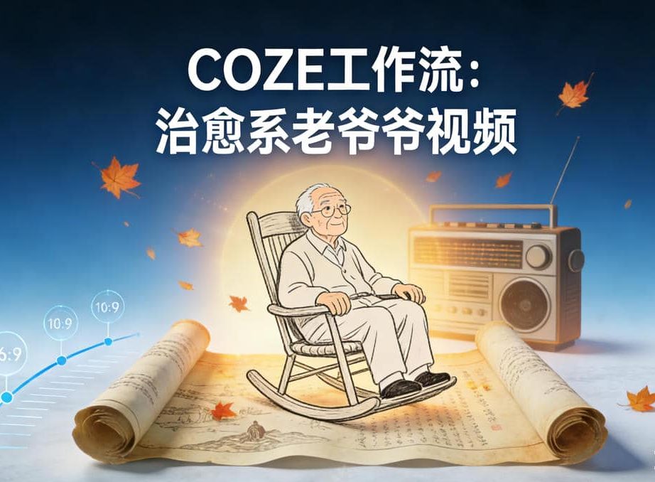 COZE工作流：治愈系老爷爷视频