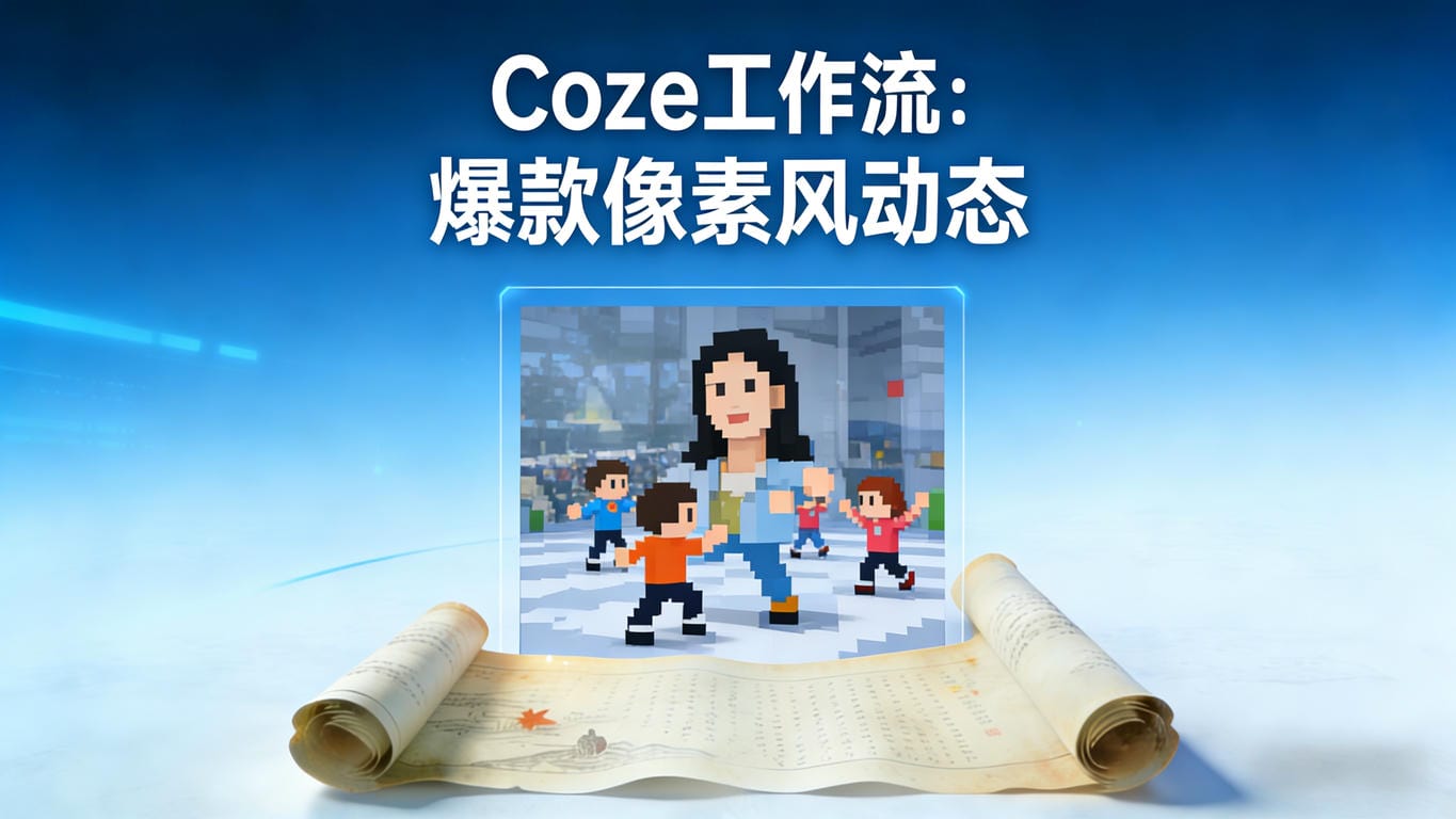 Coze工作流：爆款像素风动态即梦版本