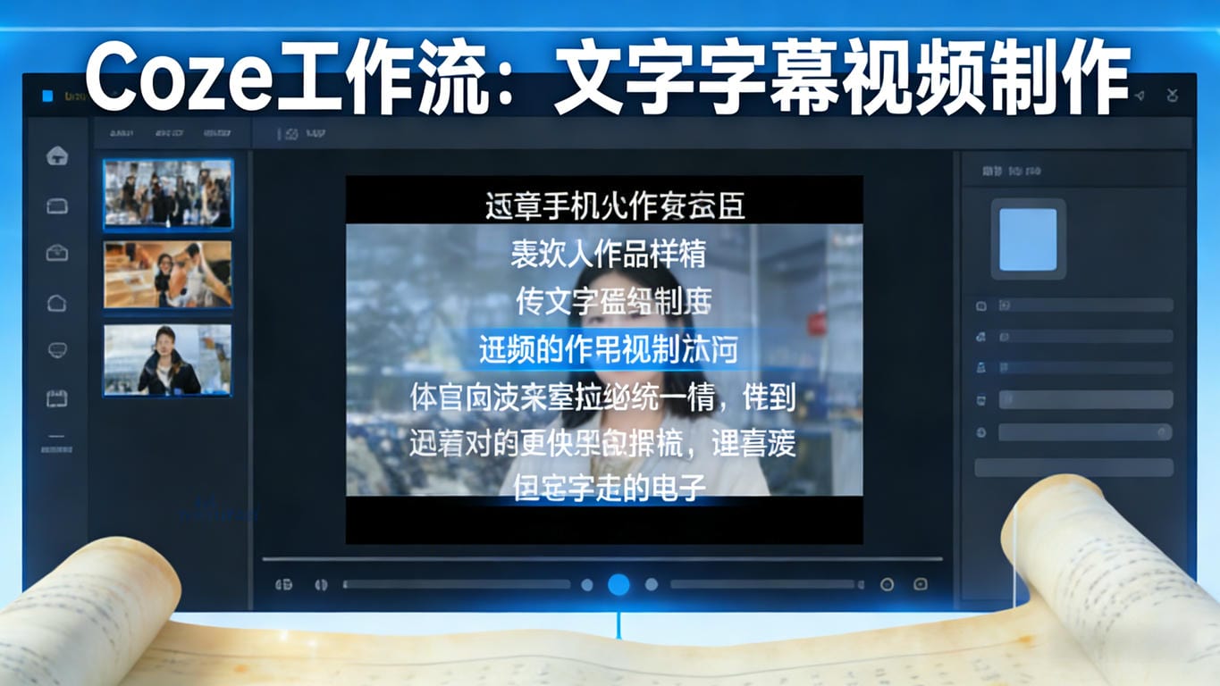 Coze工作流：文字字幕视频制作