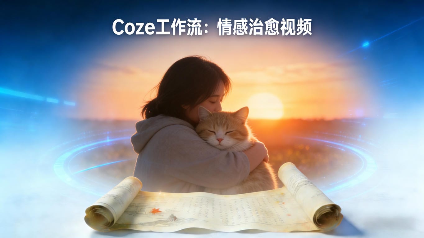 Coze工作流：情感治愈视频