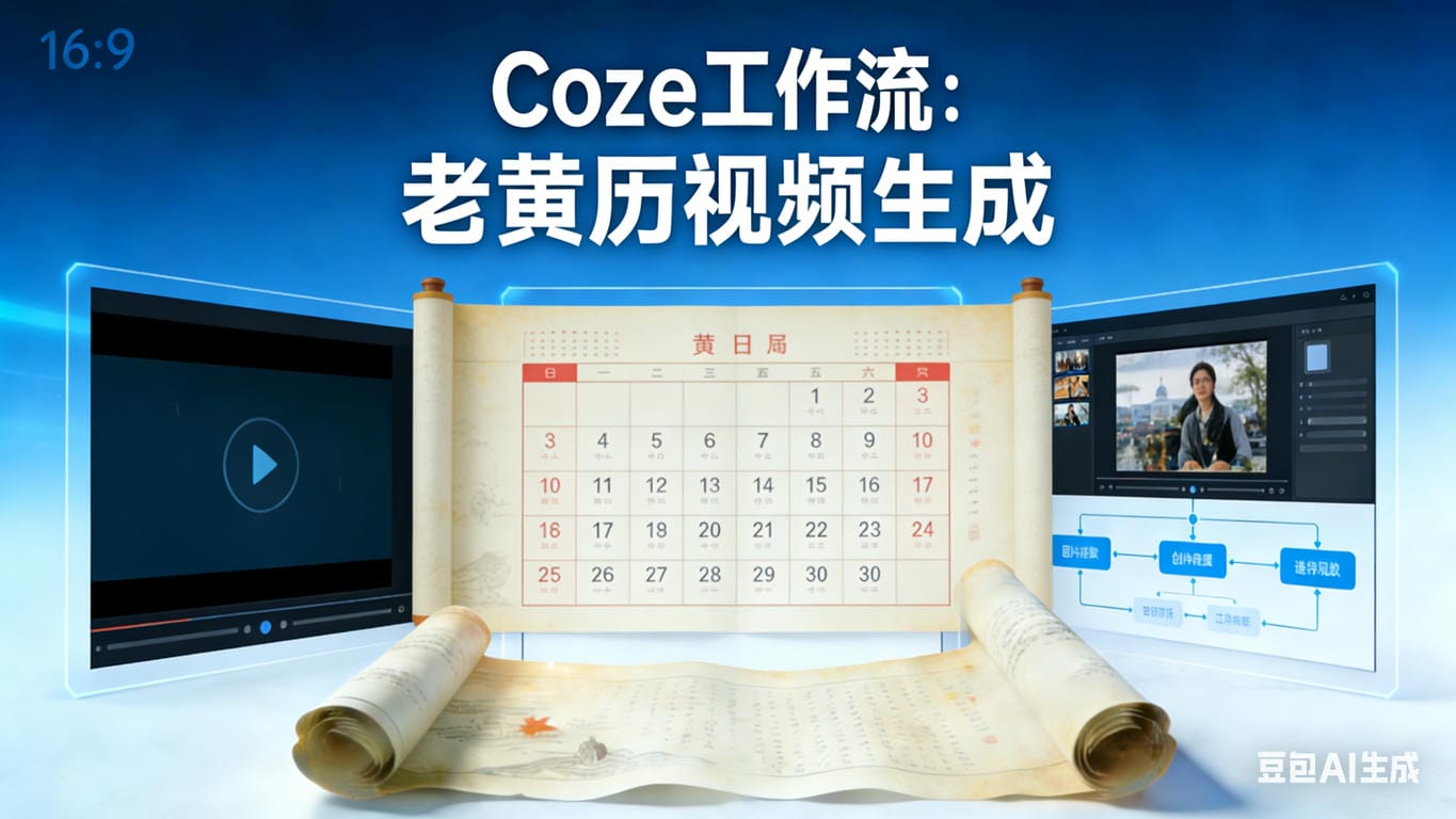 Coze工作流：老黄历视频生成